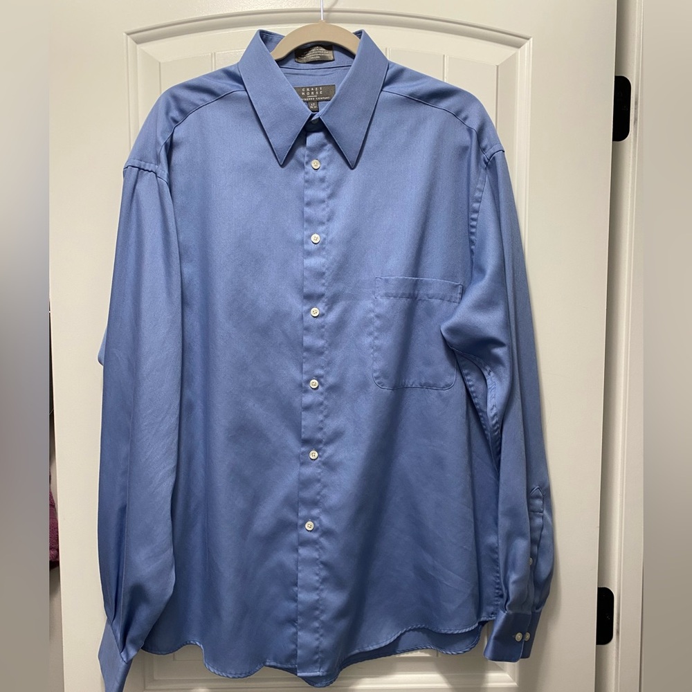 Men's Classic Blue Dress Shirt